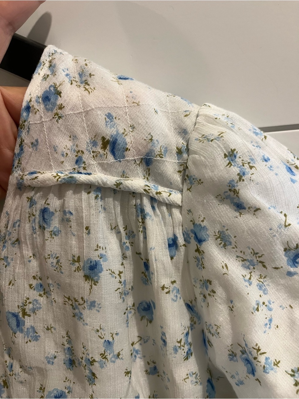 Christy Dawn Blue Floral Wrap Midi Dress Medium - Picture 5 of 14
